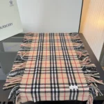 Burberry Vintage Check Cashmere Scarf - Image 6