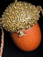 Chanel Pinecone-Shaped Evening Bag with Crystal Embellishments - Image 6