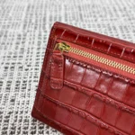 Chanel Crocodile-Embossed Tri-Fold Wallet - Image 6