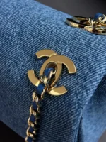 Chanel 26A Denim Classic Flap Bag 25.5cm - Image 6