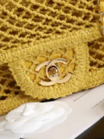 Chanel 26M Coco Beach Woven Flap Bag 21cm - Image 6