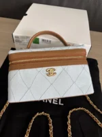 Chanel Two-Tone Vanity Case with Chain - Image 6