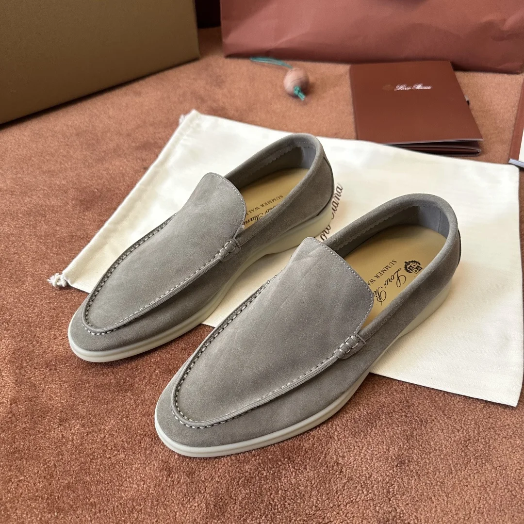 6-2250 Loro Piana Summer Walk Men's Moccasin Shoes - Image 1