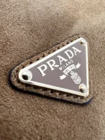 Prada Explore Large Suede Shoulder Bag 32cm - Image 6