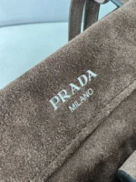 Prada Route SS26 Large Suede Tote Bag 34cm - Image 6