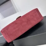 Chanel MaxiC Suede Burgundy Handbag - Image 6