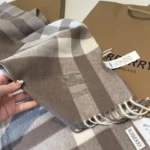 Burberry Double-Sided Check Lambswool Scarf 30x200cm - Image 6