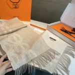 Hermes Chaine d'Ancre Double-Sided Lambswool Scarf 35x200cm - Image 6
