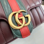 Gucci Primavera GG Marmont Web Quilted Chain Shoulder Bag 20.5cm - Image 6