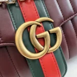 Gucci Primavera GG Marmont Web Quilted Chain Shoulder Bag 26cm - Image 6