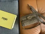 Fendi Baguette Woven Leather Bag 27cm - Image 6