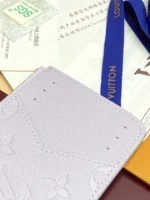 Louis Vuitton Monogram Empreinte Zipped Card Holder Misty Lilac 11cm - Image 6