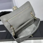 Chanel MaxiC Suede Grey Handbag - Image 6