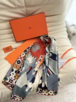 Hermes 2026 Silk Cashmere Shawl 140x140cm - Image 6