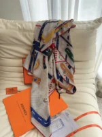 Hermes Cashmere Silk Scarf 140*140cm - Image 6