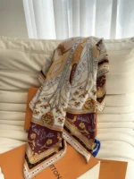 Louis Vuitton x TM Monogram Superflat Flowers Scarf 135x135 cm - Image 6