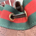 Gucci Primavera Perforated GG Suede Bucket Bag 20.5cm - Image 6