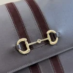 Gucci Generation Horsebit Web Leather Top Handle Bag 32cm - Image 6