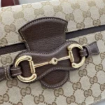 Gucci Primavera Horsebit GG Canvas Shoulder Bag 27.5cm - Image 6