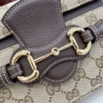 Gucci Primavera Horsebit GG Canvas Top Handle Shoulder Bag 20cm - Image 6