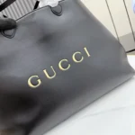 Gucci NY Leather Logo Tote Bag Black 42cm - Image 6