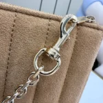 Gucci GG Marmont Vertical Quilted Suede Chain Pouch 26cm - Image 6