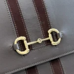 Gucci Paparazzo Horsebit Web Leather Top Handle Bag 36.5cm - Image 6