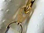 Louis Vuitton Capucines BB White Ostrich Crystal LV Bag 26.5cm - Image 6