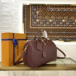 Louis Vuitton Speedy Soft 30 Monogram Empreinte Burgundy M2A400 - Image 6