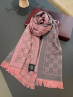 Gucci 100% Wool Double-Sided Jacquard Scarf Shawl 50*180cm - Image 6