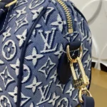 Louis Vuitton Speedy Bandouliere 20 Monogram Embleme Denim Blue M2A187 - Image 6