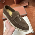 Loro Piana Summer Charms Walk Women's Suede Moccasin FAE5444 H0X4 - Image 5