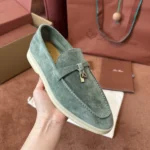 Loro Piana Summer Charms Walk Women's Suede Moccasin FAE5444 50YC - Image 5