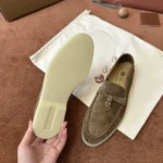 Loro Piana Summer Charms Walk Women's Suede Moccasin FAE5444 HOVY - Image 6