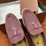 Loro Piana Summer Charms Walk Women's Suede Moccasin FAE5444 30F4 - Image 7
