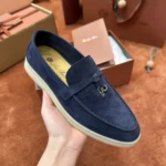 Loro Piana Summer Charms Walk Women's Suede Moccasin FAE5444 W18P - Image 6