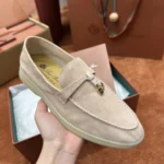 Loro Piana Summer Charms Walk Women's Suede Moccasin FAE5444 3873 - Image 6