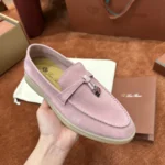 Loro Piana Summer Charms Walk Women's Suede Moccasin FAE5444 3782 - Image 5
