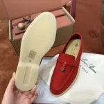 Loro Piana Summer Charms Walk Women's Suede Moccasin FAE5444 W888 - Image 5