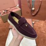 Loro Piana Summer Charms Walk Women's Suede Moccasin FAE5444 K30I - Image 5