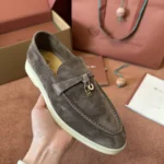 Loro Piana Summer Charms Walk Women's Suede Moccasin FAE5444 MOTT - Image 6
