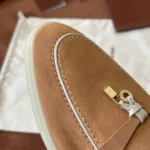 Loro Piana Charms Walk Babouche Women's Suede Mule FAL5900 E0HN - Image 6