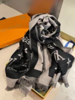 Louis Vuitton Monogram Silk Wool Scarf 75x200cm - Image 6