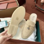 Loro Piana Charms Walk Babouche Women's Suede Mule FAL5900 DOEE - Image 6