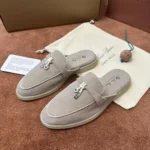 Loro Piana Charms Walk Babouche Women's Suede Mule FAL5900 A760