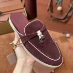 Loro Piana Charms Walk Babouche Women's Suede Mule FAL5900 Q07N - Image 6