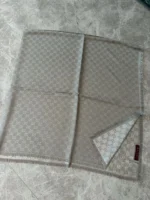 GUCCI Classic Silver Silk Scarf 140x140cm - Image 6
