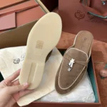 Loro Piana Charms Walk Babouche Women's Suede Mule FAL5900 MD84 - Image 6