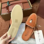 Loro Piana Charms Walk Babouche Women's Suede Mule FAL5900 HOR4 - Image 5