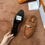Hermès Kelly Shearling Mule - Image 6